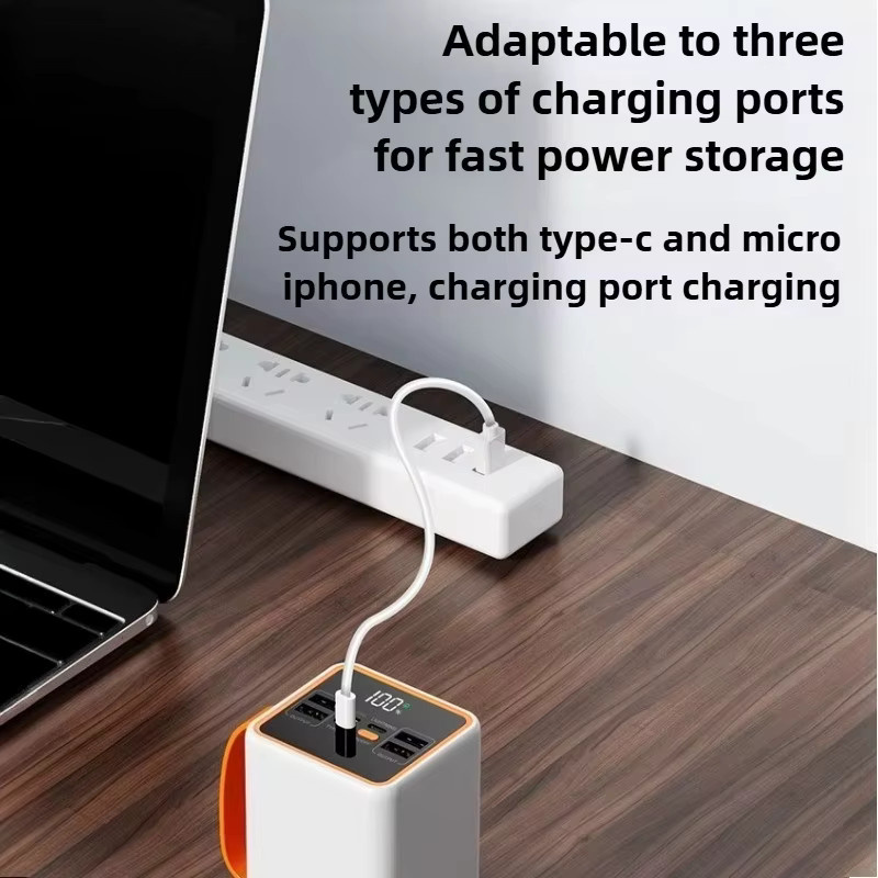 OnePlus Powerbank 50000 mAh Tragbares Outdoor-Ladegerät mit Zweiwege-Schnellladung, Dual-USB-Anschluss, LED-Licht und Wasserdichtigkeit in Weiß - Bild 3