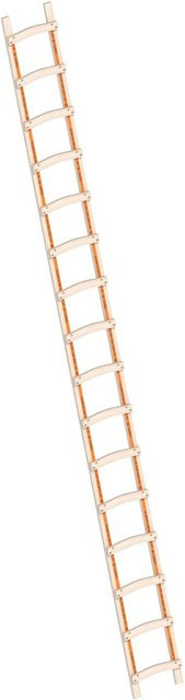 Layher 1046 Holzdachdeckerleiter mit 16 Sprossen in Braun - Bild 1