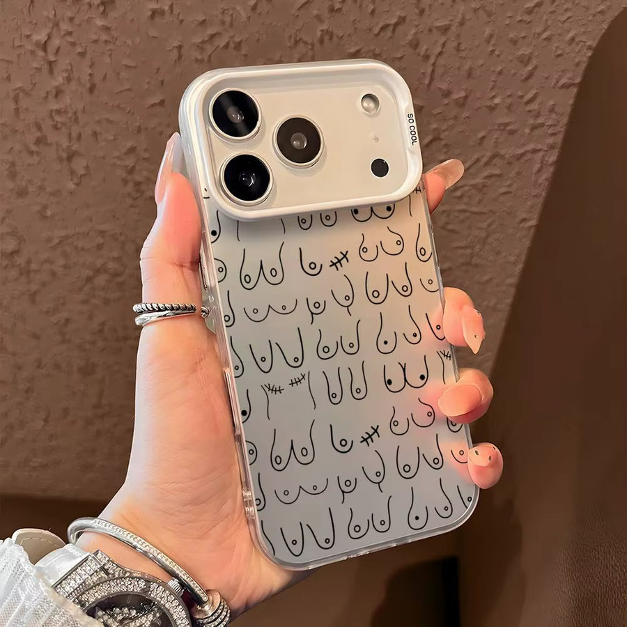 Aurora Funda Handyhülle mit abstraktem Frauen-Kunstmotiv für iPhone 11 bis iPhone 17 Pro Max, mehrfarbig und matt mit metallischem Laser-Effekt - Bild 1