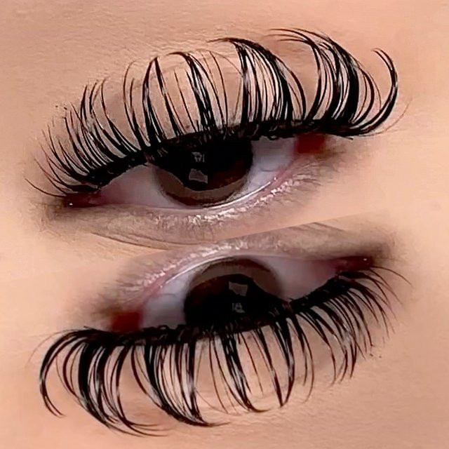 RED SIREN Wet Spike Falsche Wimpern, C Curl, Wispy Volume, Unisex - Bild 1