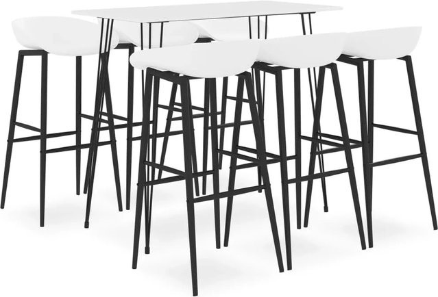 vidaXL 7-teiliges Bar-Set in Weiß mit modernem Design - Bild 1