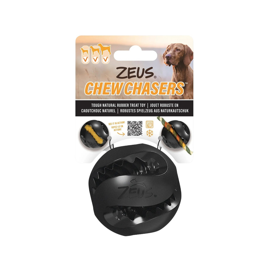 Zeus ChewChasers Treat Ball Hundespielzeug, Schwarz, Ø 7,5 cm - Bild 2