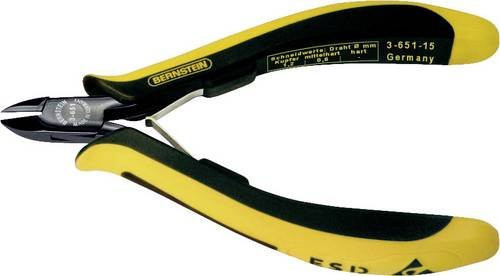 Bernstein Tools EUROline-Conductive 3-651-15 ESD Seitenschneider mit Facette, Gelb, 120mm - Bild 1