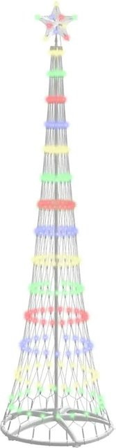 vidaXL LED Weihnachtsbaum Mehrfarbig aus Metall H x B x T: 250 x 70 x 70 cm - Bild 1