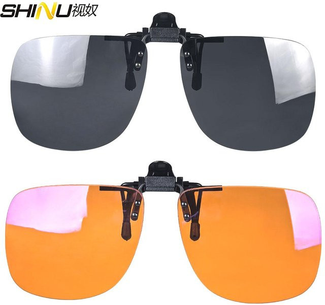 Freedom Outdoors Sonnenbrillen-Clips, quadratisch, randlos, Kunststoff, Herren, orange - Bild 1