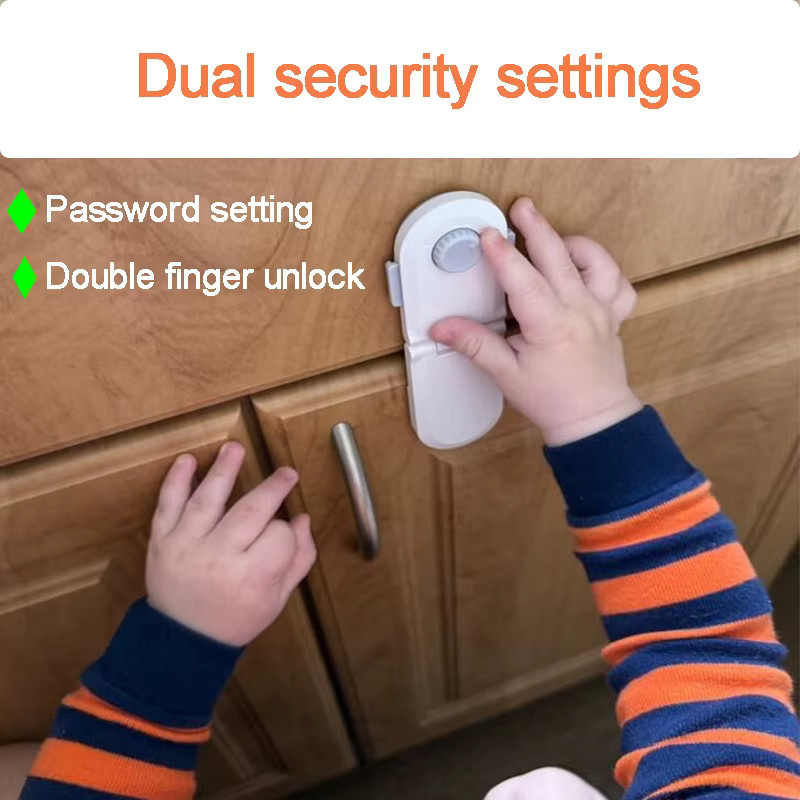 Two Dads Babyschrank-Schubladenschloss Doppelschloss mit verdickter Folie zur Kindersicherheit - Bild 3