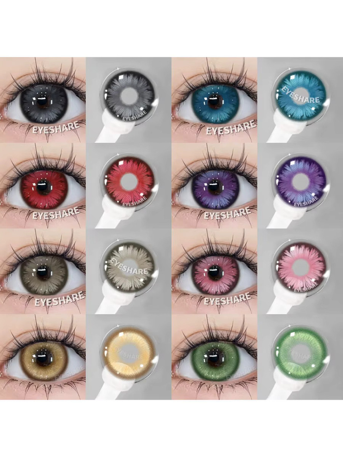 EYESHARE Kontaktlinsen Cosplay, Lila, Weich - Bild 3