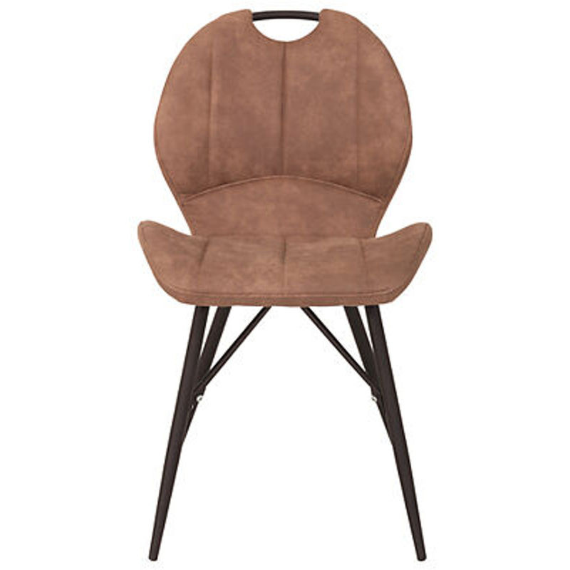 2er Set Stühle Hela in Braun aus Microfaser mit modernem Design, B/H/T: 50 x 86 x 56 cm - Bild 3