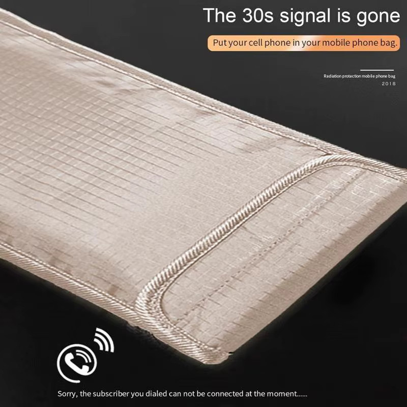 Signalblockierende Faraday-Tasche in Beige für Handy und Schlüssel zum Schutz vor EMF, GPS und Diebstahl sowie zur Sicherung von Sicherheitskartenschutz und Standortdaten - Bild 4