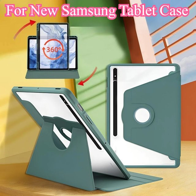 Rotierende Acrylabdeckung für Samsung Galaxy S10 S9 Ultra S8 S7 FE Plus A9 A10 Plus A8 A7 Tablet - Bild 1