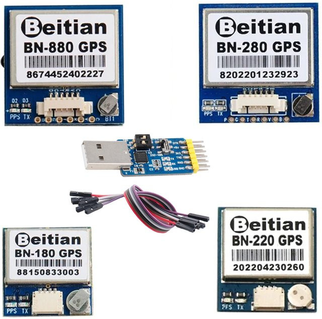 Beitian GPS-Modul BN-180 BN-220 BN-280 BN-880 mit Antenne und GLONASS für Pixhawk Flight Controller in Blau - Bild 1