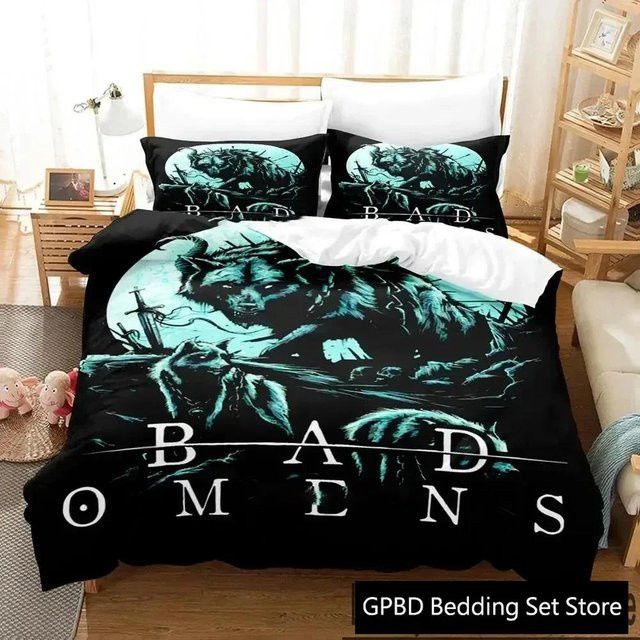 Somelli Bettwäsche Set Bad Omens mit 3D-Druck in Schwarz, Microfaser, B/H: 210 x 210 cm - Bild 1