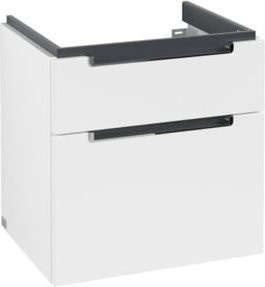 Villeroy & Boch Waschtischunterschrank Subway 2.0 in Weiß Matt mit Chromgriffen, B/T/H: 58,7 x 59 x 45,4 cm - Bild 1