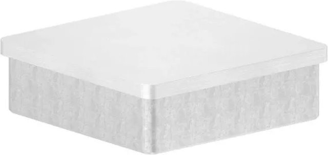 FeNau Einsteckkappe aus Edelstahl V4A für Quadratrohr 80 x 80 mm, Farbe: Silber - Bild 1