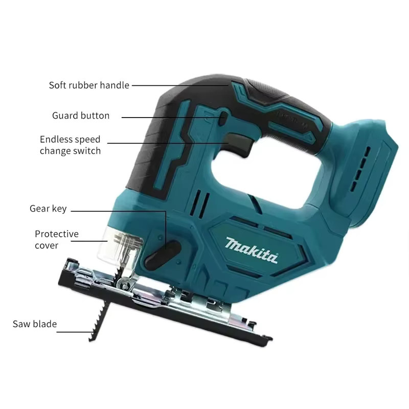 Makita DJV182Z Akku 18 V Lithium-Ionen-Batterie in Petrol für elektrische Stichsägen und Kurvensägen - Bild 3