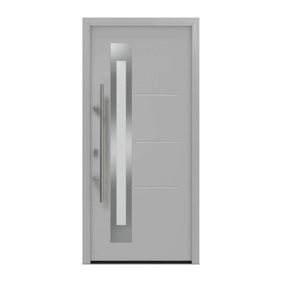 EcoStar Haustür Isopro IP 780S in Weißaluminium mit Glaseinsatz, modern, B: 110 cm, H: 210 cm, DIN Links - Bild 2