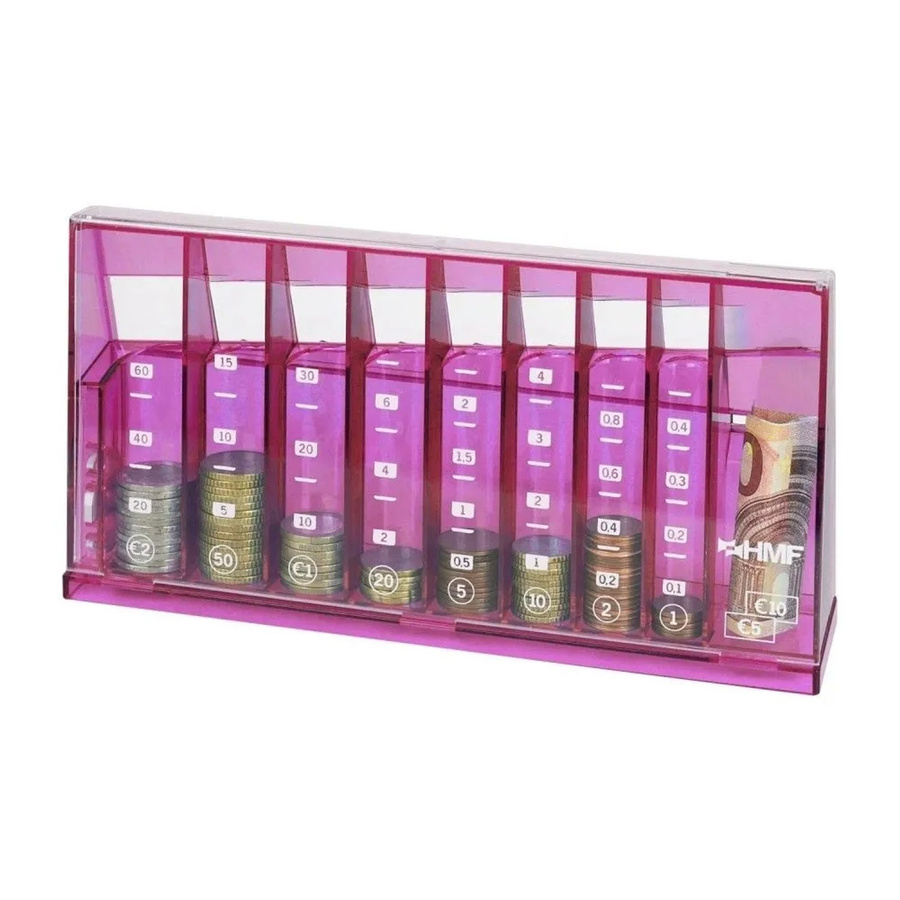 HMF Münzsortierer Euro Spardose Pink B/T/H: 24 x 5 x 12 cm - Bild 2