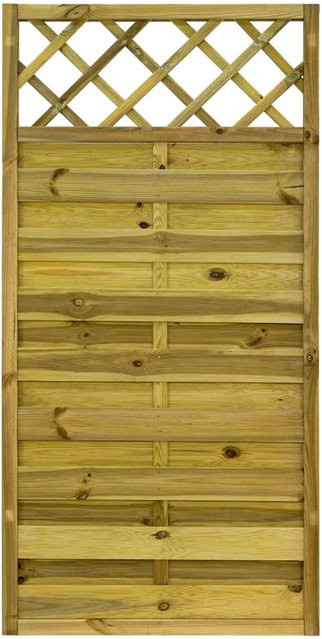 GartenLand Dichtzaun VARIO Gerade mit Rankgitter aus Kiefer Holz in Grün, B/H: 90 x 180 cm, kesseldruckimprägniert und blickdicht - Bild 1