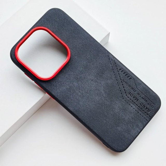 Handyhülle im Denim-Stil mit Ledertextur und zweifarbigen Nähten für OPPO Find X9 und OPPO Find X9 Pro, Blau - Bild 1