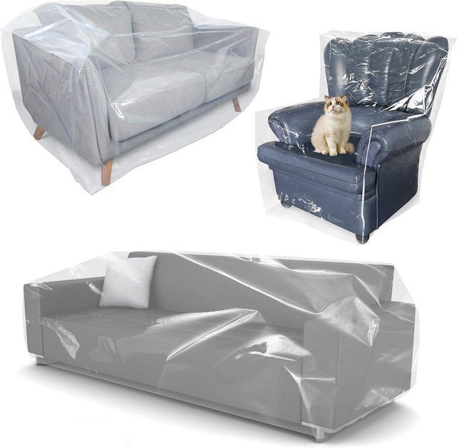 Willstar Sofabezug für 1–4 Sitze, transparent, wasserabweisend und staubdicht aus Polyester - Bild 1