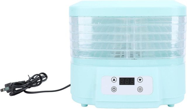 Aimo Lebensmittel-Dehydrator mit 6 Einschüben, 200W elektrische Dörrmaschine in Weiß mit LED-Anzeige, einstellbarer Temperatur und 72H-Timer - Bild 1