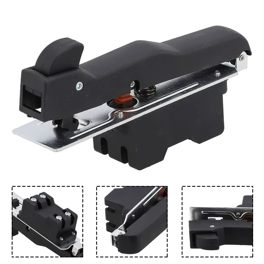 2NO Elektrischer Trigger Schalter AC 250V 12A 5E4 Schwarz für Winkel schleifer Polierer B/T/H: 10,6 x 2,5 x 6,0 cm - Bild 4