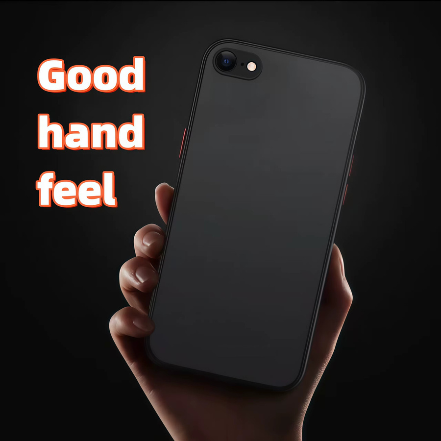 Stoßfeste iPhone 16e Schutzhülle mit mattem Hautgefühl in Transparent, Blau oder Schwarz - Bild 3
