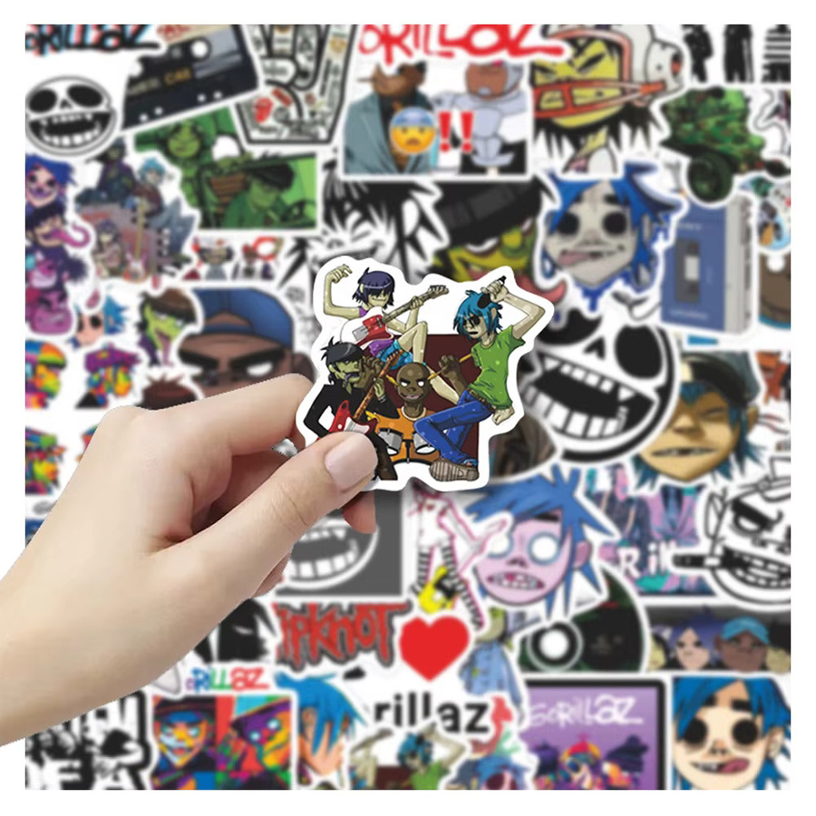 Gorillaz Band Aufkleber Set für Laptop, Gitarre und Scrapbook in Multicolor - Bild 3