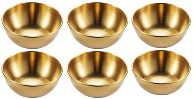 Edelstahl Saucenschälchen Set von Yiran bag in Gold oder Silber, B/T/H: 8 x 8 x 3 cm - Bild 1