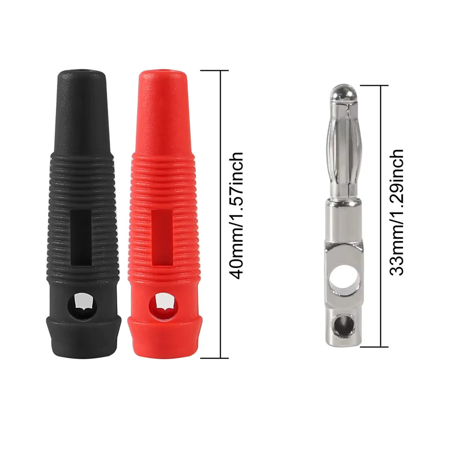 AOKIN 10 Stück 32A Hochstrom Bananenstecker Männlich 4mm Schraubbar Stapelbar Multicolour Audio-Lautsprecherkabel-Verbinder für Audiogeräte - Bild 3