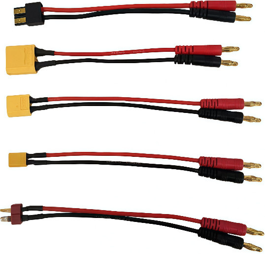 KePaQi RC Model B6AC Ladegerät Balance Adapter Kabel mit 4mm Bananensteckern auf XT60, XT90, XT30 oder TRX Header, 15 cm Länge, Rot - Bild 1