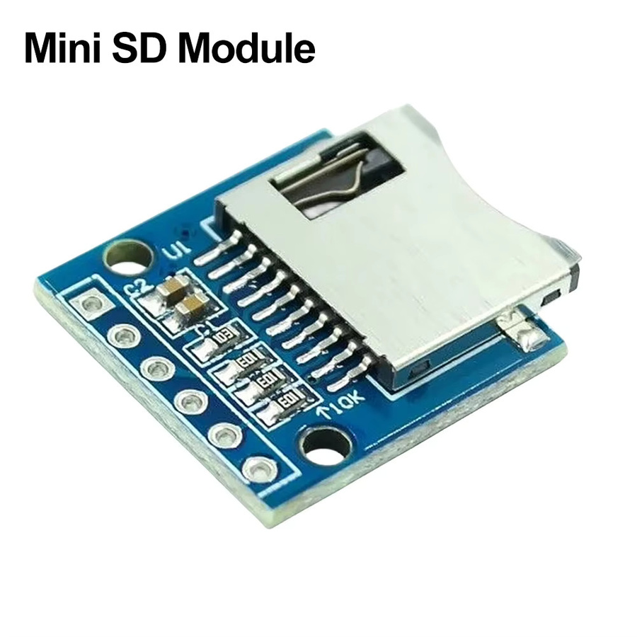 APWIKOGER Micro SD TF Kartenmodul SPI Speichererweiterungsplatine in Blau für Arduino DIY Kits, 6-Pin Mini TF Modul (5V/3.3V) - Bild 2