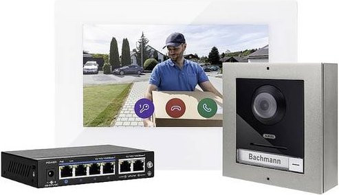 ABUS ModuVis Set S Video-Türsprechanlage mit LAN und WLAN in Grau-Aluminium - Bild 1