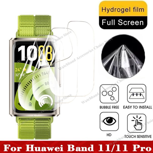 Kratzfeste TPU-Hydrogel-Displayschutzfolien für Huawei Band 11 und Huawei Band 11 Pro, transparent - Bild 1