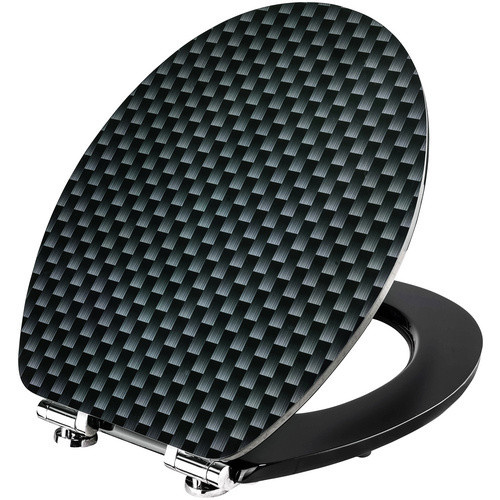 Cornat WC-Sitz aus MDF in Schwarz, oval mit Softclose-Funktion - Bild 2