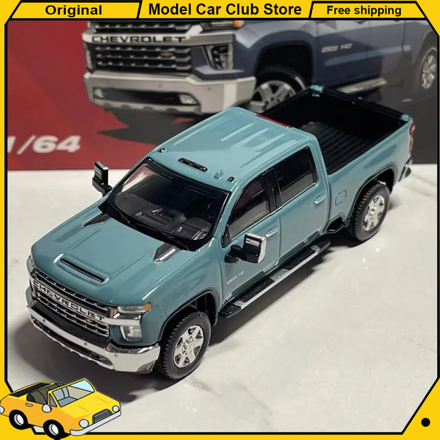 Masdi Chevrolet Silverado Pickup Truck 2500HD, Modellauto, 1:64, Blau - Bild 1