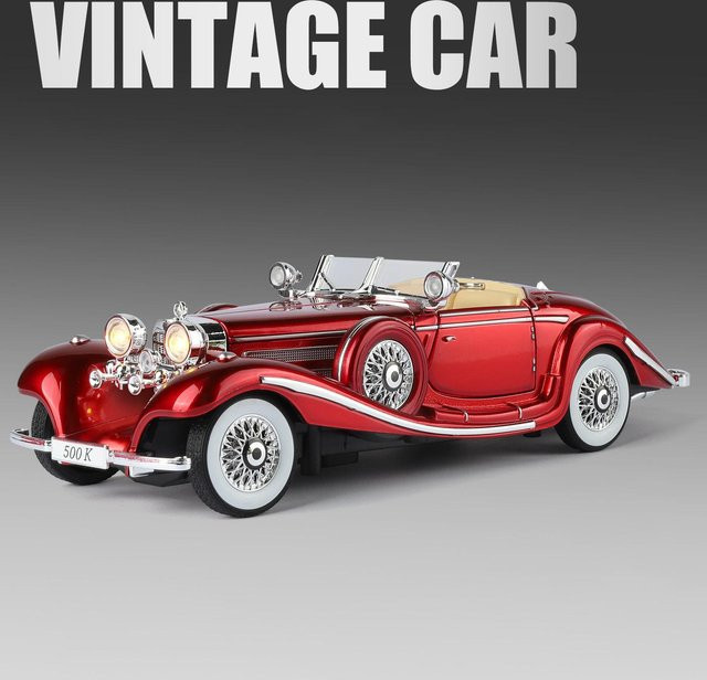 Linyi toy car 1936 Benz 500K Automodell, 1:24, mit Licht und Sound, ab 18 Jahren - Bild 1