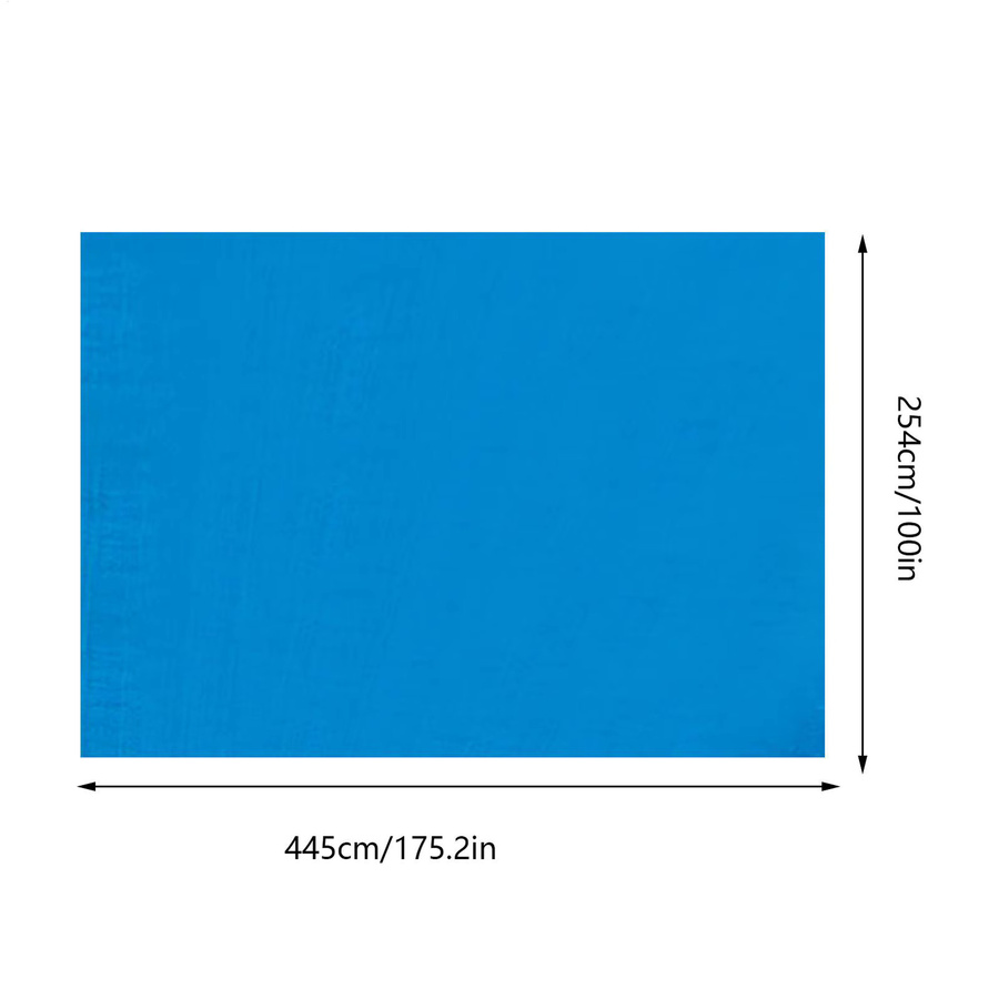 Rechteckige Pool-Unterlage aus Kunststoff in Blau, B/T/H: 445 x 445 cm - Bild 5
