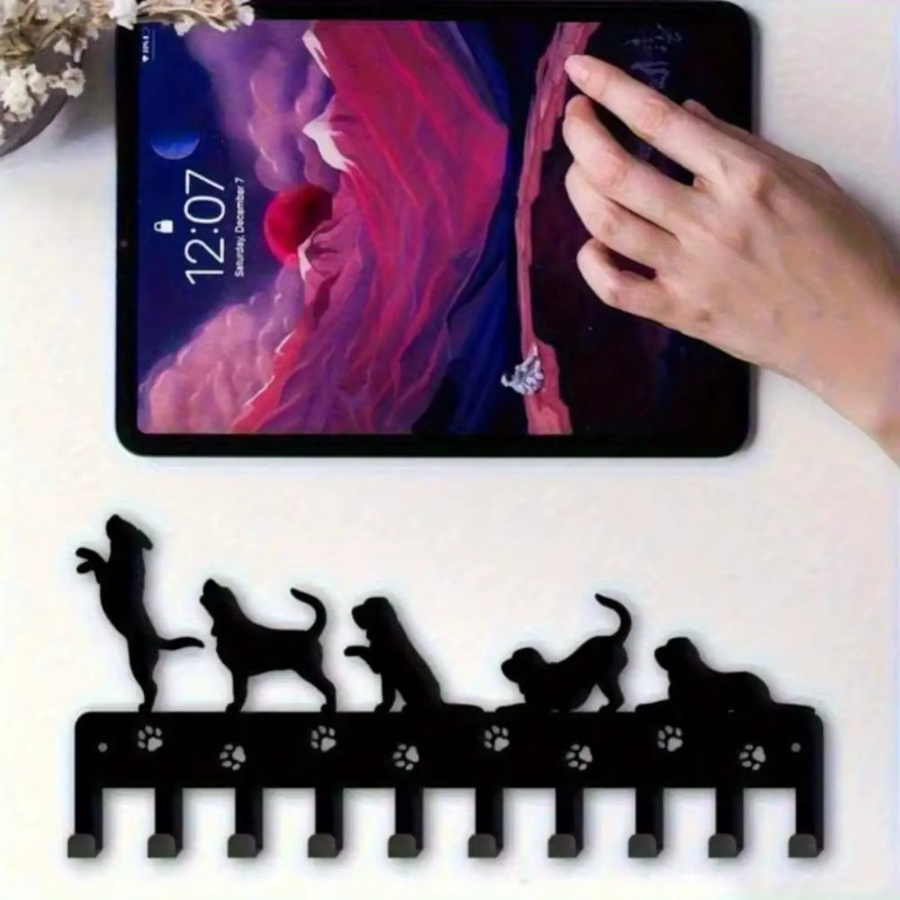 CIFBUY Schlüsselhalter aus Metall mit Krallenmuster zur Wandmontage in Schwarz - Bild 2