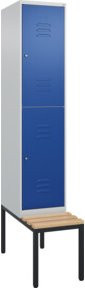 C+P Doppelstock-Spind Classic PLUS Sitzbank mit 1 Abteil und Buche-Hartholz Sitzfläche, B/T/H: 212,0 x 40,0 x 81,5 cm - Bild 1