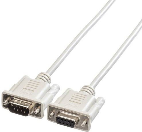 Roline Seriell Anschlusskabel Grau mit 1x D-SUB-Stecker 9pol. auf 1x D-SUB-Buchse 9pol., Länge: 6,0 m - Bild 1