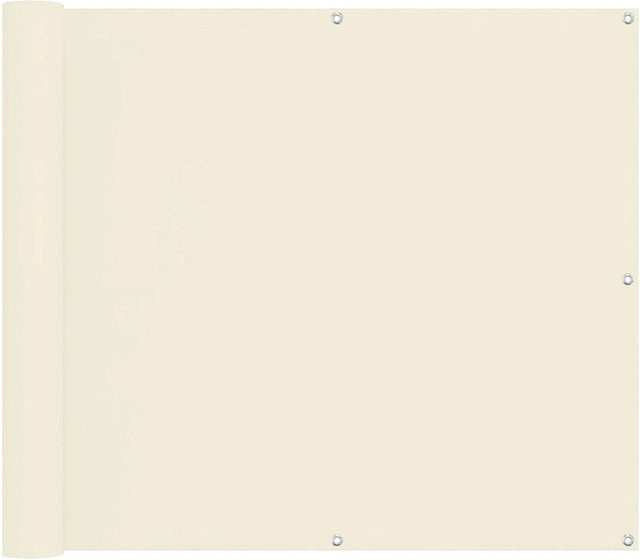 vidaXL Balkonsichtschutz aus PU-beschichtetem Oxford-Textil in Creme/Beige mit Alu-Elementen, B: 90 cm, H: 40 cm - Bild 1
