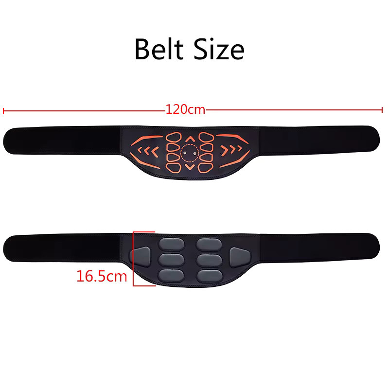 EMS Muskelstimulator Bauchmuskel-Toning-Gürtel, 120 cm, Schwarz, Unisex - Bild 2