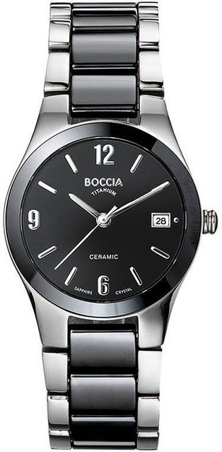 Boccia Damenuhr, Keramik, Titanium, Quarz, 32 mm, Schwarz, 5 ATM - Bild 1