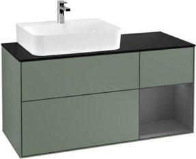 V&B Waschtischunterschrank Finion in Olivenmatt Lackiert, Breite: 120 cm, Tiefe: 50,1 cm, Höhe: 50,1 cm - Bild 1