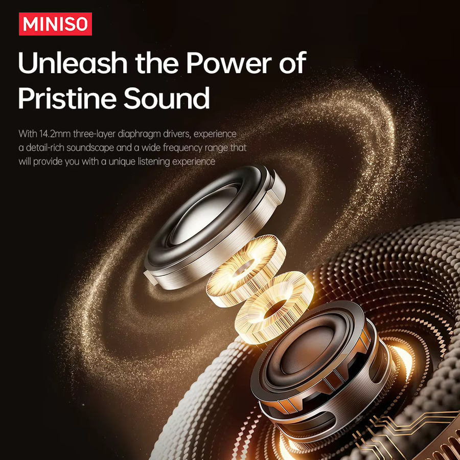 MINISO MS125 Kabellose Bluetooth In-Ear Kopfhörer mit HD-LCD-Display in Schwarz - Bild 4