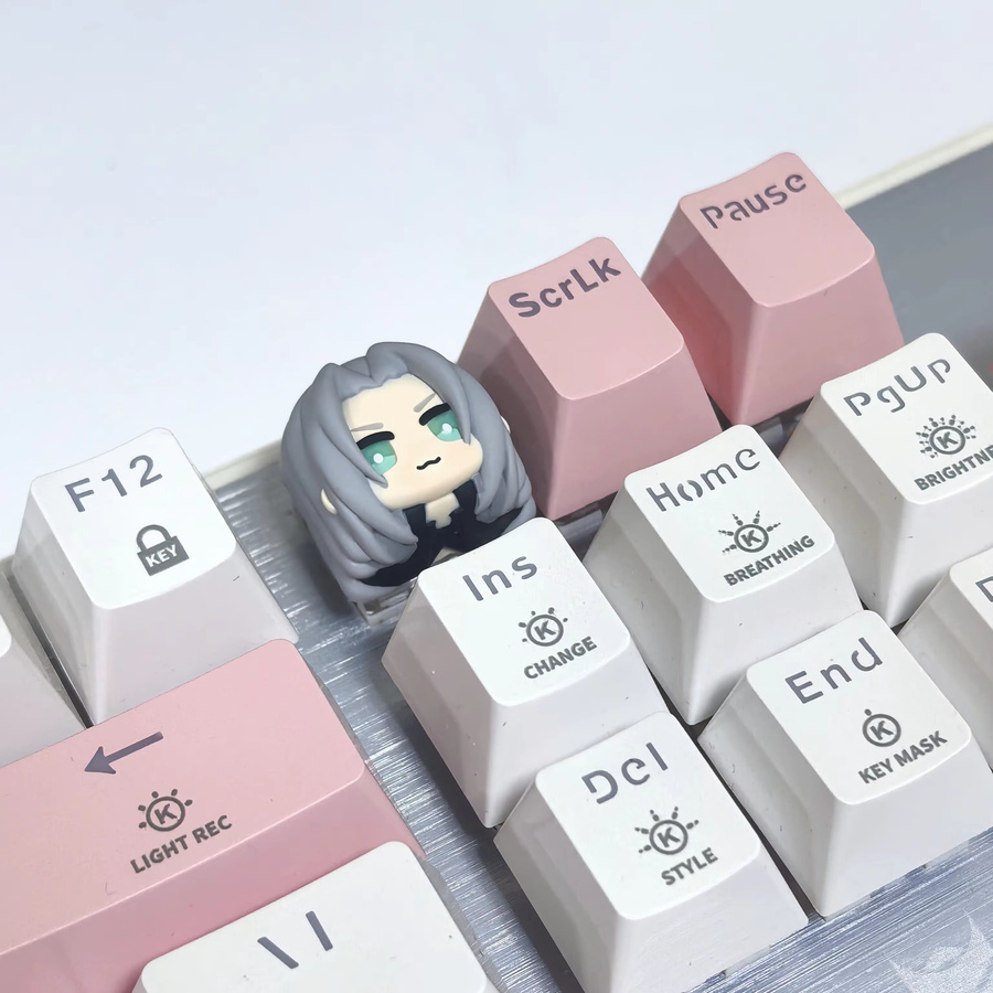 Attack Shark Keycap Final Fantasy VII Cloud Strife und Sephiroth Cartoon Harz Anime Keycap für mechanische Tastaturen Multicolor - Bild 3