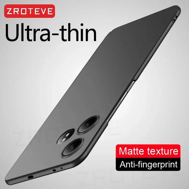 ZROTEVE Ultra Dünne Matte Handyhülle aus hartem PC für Realme GT Neo6, Oppo Realme GT Neo 6 SE, GT6, 6T, GT6T, GT7, 7T, GT7 Pro, GT7T in Schwarz oder Grün - Bild 1