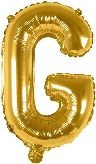 Rico Design Folienballon Buchstabe G in Gold, 36 cm Höhe - Bild 1