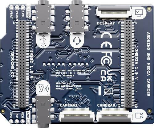 Arduino UNO Media Carrier Entwicklungsboard in Blau mit 3,5 mm Klinkenanschluss - Bild 1